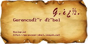 Gerencsér Ábel névjegykártya