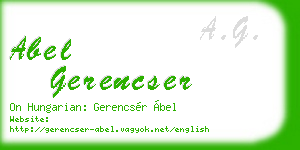 abel gerencser business card