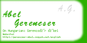 abel gerencser business card